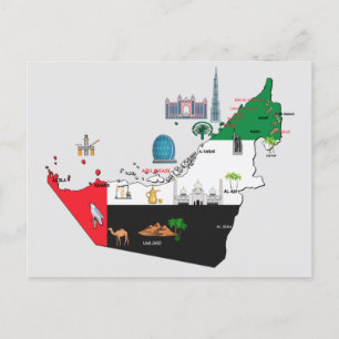 Karte der Vereinigten Arabischen Emirate