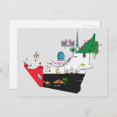 Karte der Vereinigten Arabischen Emirate (Vorne/Hinten)
