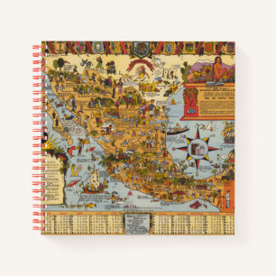 Karte der Vereinigten Mexikanischen Staaten Notizblock