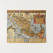 Karte der vereinigten mexikanischen Staaten Wandteppich (Vorderseite (Horizontal))