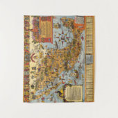 Karte der vereinigten mexikanischen Staaten Wandteppich (Vorderseite)