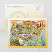 Karte der Vereinigten Staaten c1890 (Vorne/Hinten)