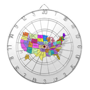 Karte der Vereinigten Staaten Dartscheibe