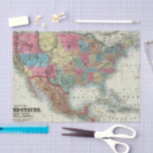 Karte der Vereinigten Staaten, Kanada, Mexiko Seidenpapier (Handwerk)