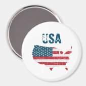 Karte der Vereinigten Staaten Magnet (Vorderseite/Rückseite)