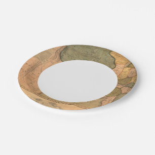 Karte der Vereinigten Staaten mit George Washingto Pappteller