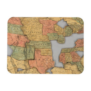 Karte der Vereinigten Staaten und Kanadas Magnet