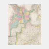 Karte der Vereinigten Staaten von Nordamerika Fleecedecke (Vorderseite)