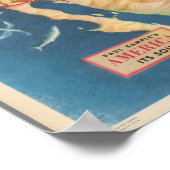 Karte der Vereinten Staaten - Amerikanische Landwi Poster (Ecke)