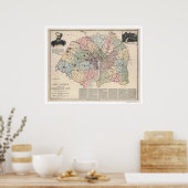 Karte der Washington DC Vororte von Clements 1891 Poster (Küche)