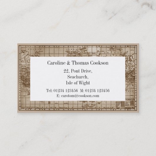 Karte der Welt (Vorderseite)