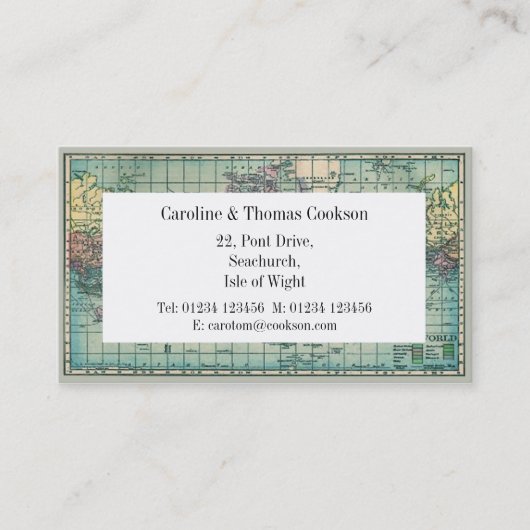 Karte der Welt (Vorderseite)