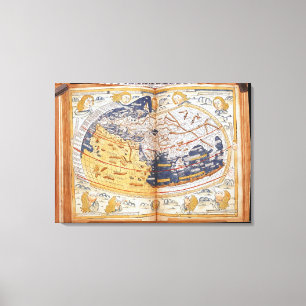 Karte der Welt, 1486 Leinwanddruck