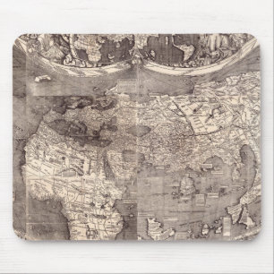 Karte der Welt   1507 Mousepad