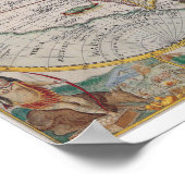 Karte der Welt 1594 Poster (Ecke)