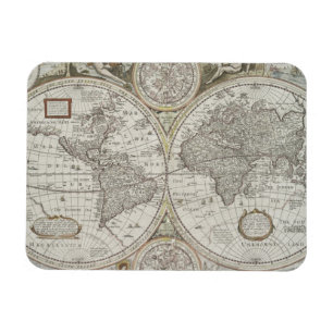 Karte der Welt   1676 Magnet