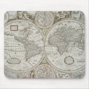 Karte der Welt 1676 Mousepad