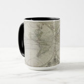 Karte der Welt | 1736 Tasse (Vorderseite Links)