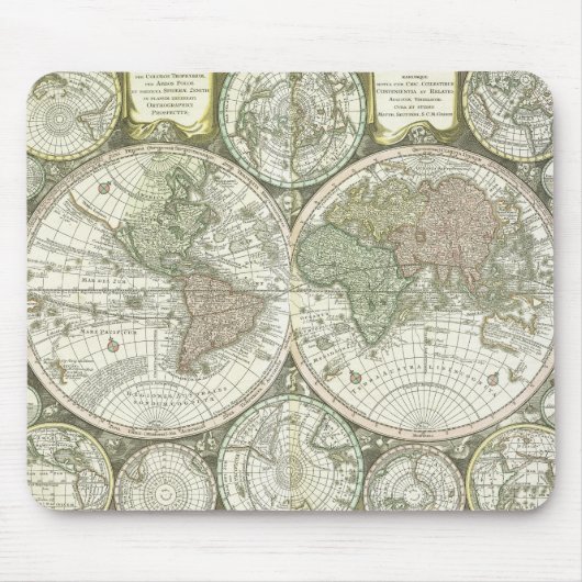 Karte der Welt | 1744 Mousepad (Vorne)