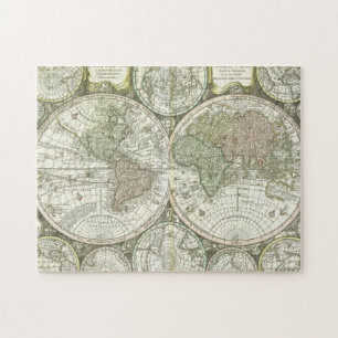 Karte der Welt   1744 Puzzle