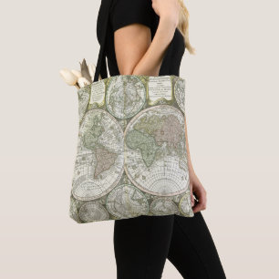 Karte der Welt   1744 Tasche