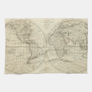 Karte der Welt 2 2 Handtuch