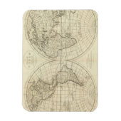 Karte der Welt 2 2 Magnet (Vertikal)