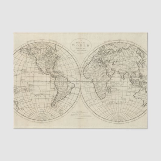 Karte der Welt 2 2 Seidenpapier (Vorderseite)