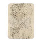 Karte der Welt 2 Magnet (Vertikal)