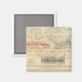 Karte der Welt 2 Magnet (Vorderseite/Rückseite)