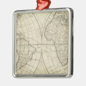 Karte der Welt 2 Ornament Aus Metall (Links)