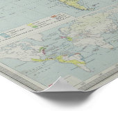 Karte der Welt 2 Poster (Ecke)