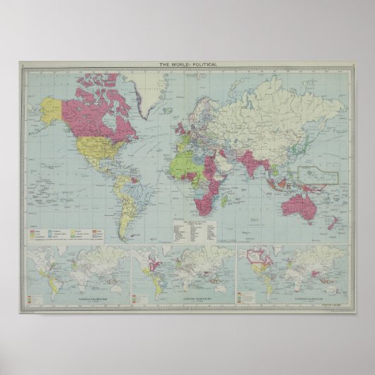 Karte der Welt 2 Poster (Vorne)