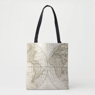 Karte der Welt 2 Tasche