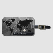Karte der Welt Aero Personalisiert Gepäckanhänger (Vorderseite (Horizontal))