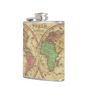 Karte der Welt auf der kugelförmigen Projektion Flachmann (Links)