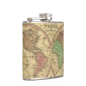 Karte der Welt auf der kugelförmigen Projektion Flachmann (Rechts)