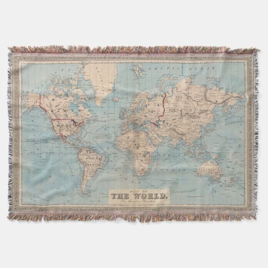 Karte der Welt auf Mercators Projektion Decke (Vorderseite)