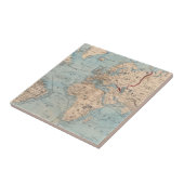 Karte der Welt auf Mercators Projektion Fliese (Seite)