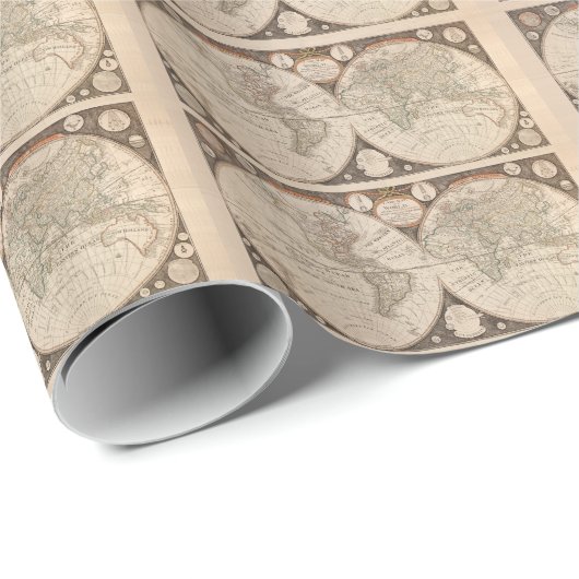 Karte der Welt [Cpt Koch 1799] Geschenkpapier (Rolleneckpunkt)