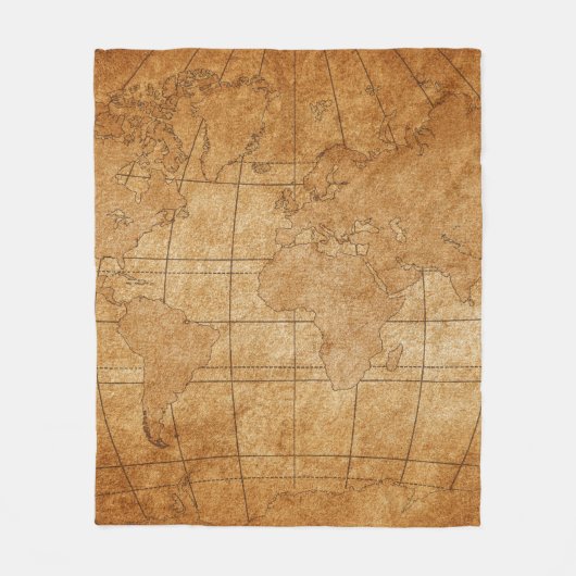Karte der Welt Fleecedecke (Vorderseite)
