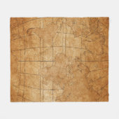 Karte der Welt Fleecedecke (Vorderseite (Horizontal))