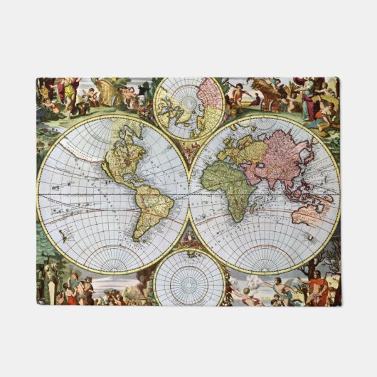 Karte der Welt Fußmatte (Vorderseite)
