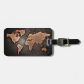 Karte der Welt Gepäckanhänger (Vorderseite horizontal)