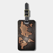 Karte der Welt Gepäckanhänger (Vorderseite vertikal)