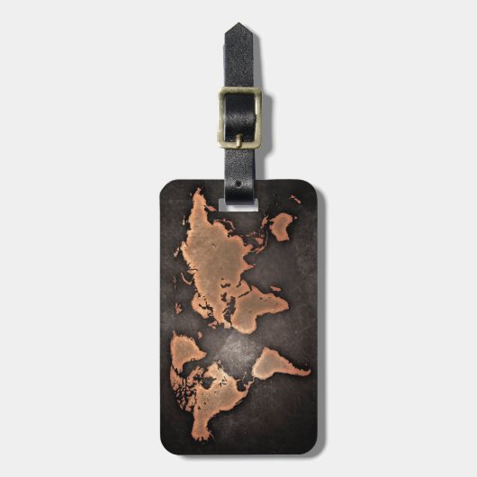 Karte der Welt Gepäckanhänger (Vorderseite vertikal)