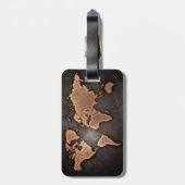 Karte der Welt Gepäckanhänger (Rückseite vertikal)