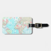 Karte der Welt Gepäckanhänger (Vorderseite horizontal)