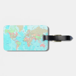 Karte der Welt Gepäckanhänger