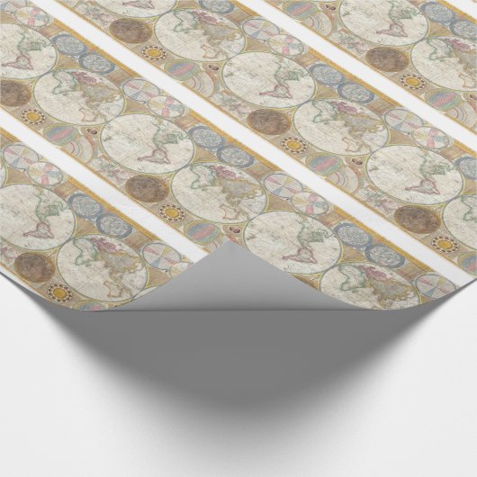 Karte der Welt Geschenkpapier (Ecke)